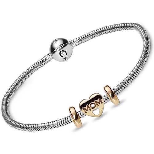 Image of Morsdag sølv armbånd med forgyldt charm fra Christina Watches